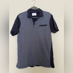 Men’s Polo with Mixed Material | L